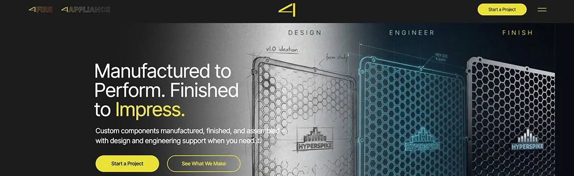 Manufacturing website hero
