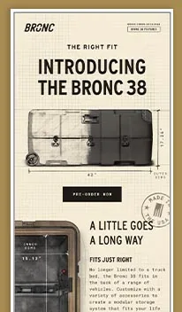 Bronc 38 launch email